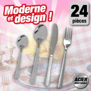 menagere inox 24 pièces