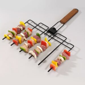 BROCHETTE MULTIPLE 6 EN 1 MANCHE BOIS