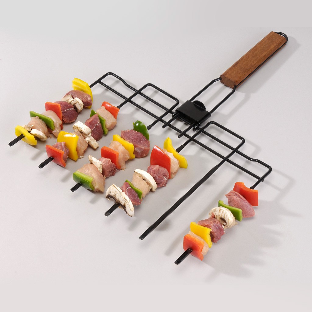 BROCHETTE MULTIPLE 6 EN 1 MANCHE BOIS
