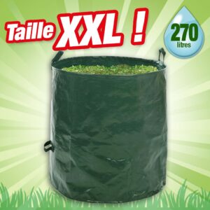 Sac à déchets de jardin taille XXXL contenance 270 litres
