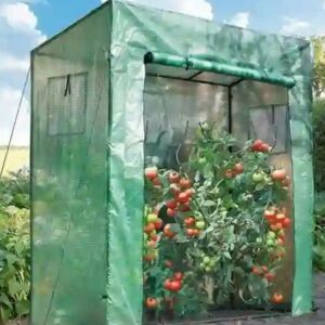 Serre de jardin avec liens et crochets de fixation