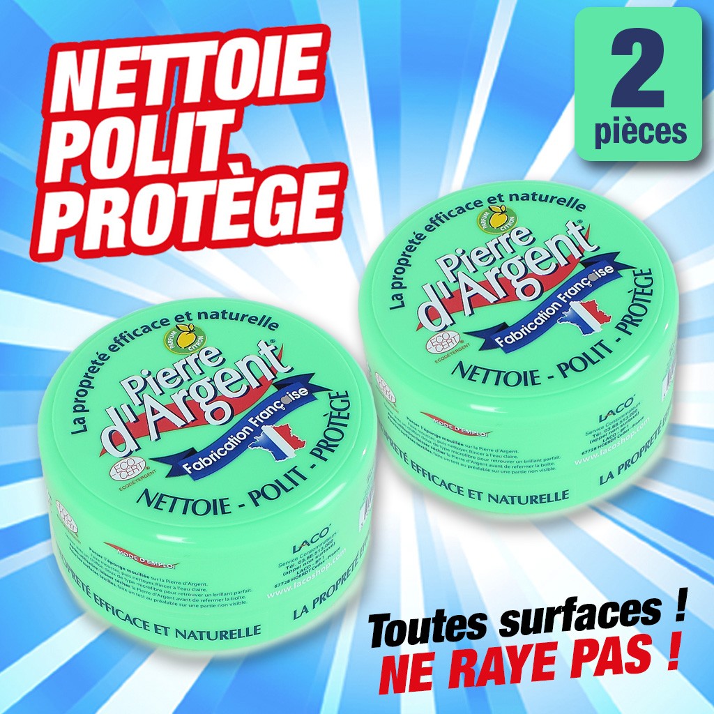Pierre d'argent Citron - lot de 2