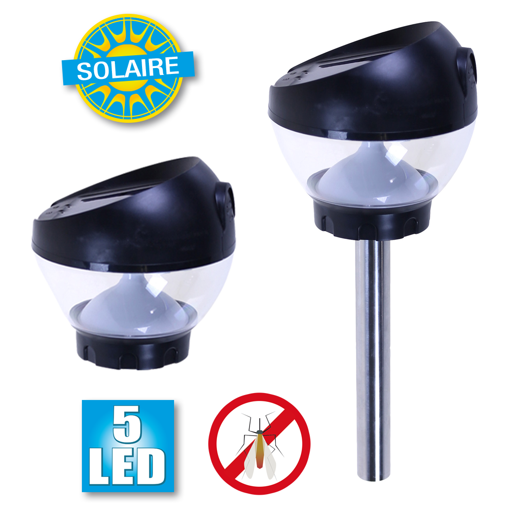 Lampe de table solaire + anti-moustique