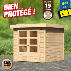 Abri de jardin en bois de 19 mm - 4,62 m²