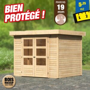 Serfouette 22 cm panne et fourche Compact - manche bois 50 cm certifié PEFC 100%