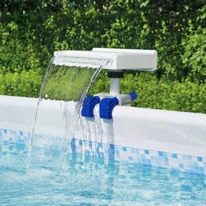 Fontaine cascade Flowclear pour piscine hors sol avec LED