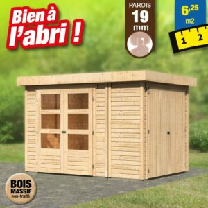 Abri de jardin en bois de 19 mm - 6,25 m²