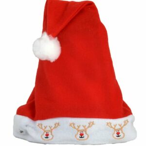 Bonnet Père Noël adulte avec lumières modèle rennes