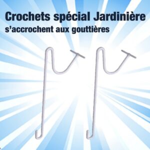 CROCHET SUSPENSION JARDINIERES PAR 2