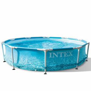 INTEX – Piscine hors-sol tubulaire ronde Ø3,05 x 0,76 m – kit complet avec épurateur 1 m³/h – liner effet fond marin – montage rapide 30 min – jardin famille enfants