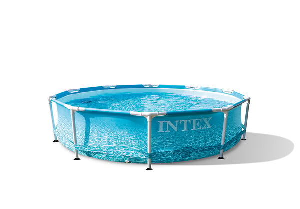INTEX – Piscine hors-sol tubulaire ronde Ø3,05 x 0,76 m – kit complet avec épurateur 1 m³/h – liner effet fond marin – montage rapide 30 min – jardin famille enfants