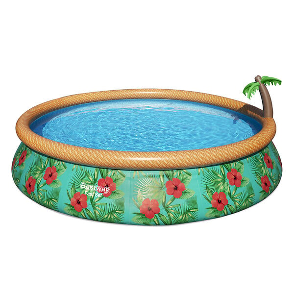 Piscine autoportante avec fontaine - Ronde - D457xH84cm