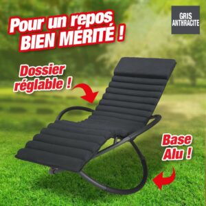 bain de soleil swing luxe - gris anthracite
