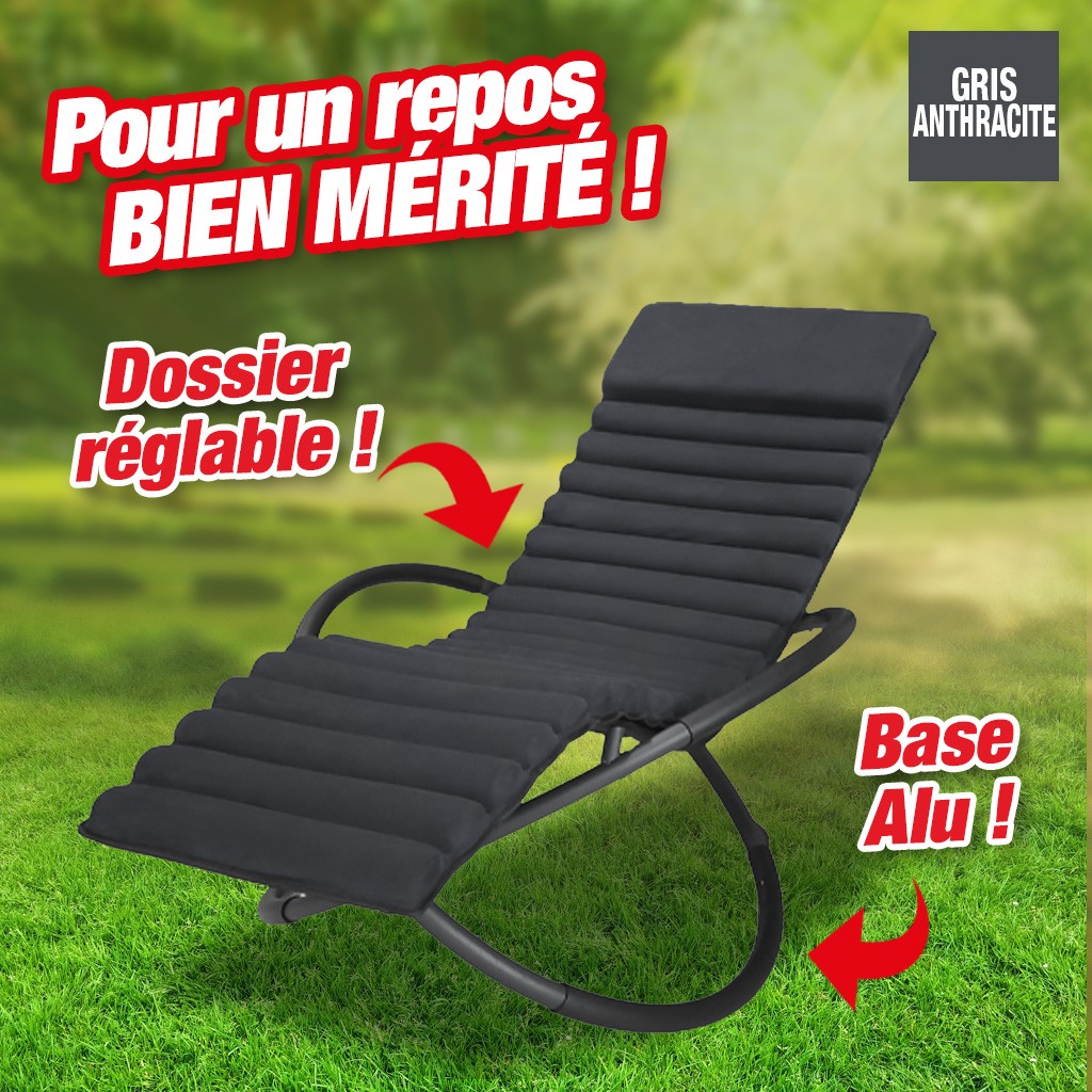 bain de soleil swing luxe - gris anthracite
