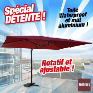 parasol déporté rectang. saint tropez - bordeaux