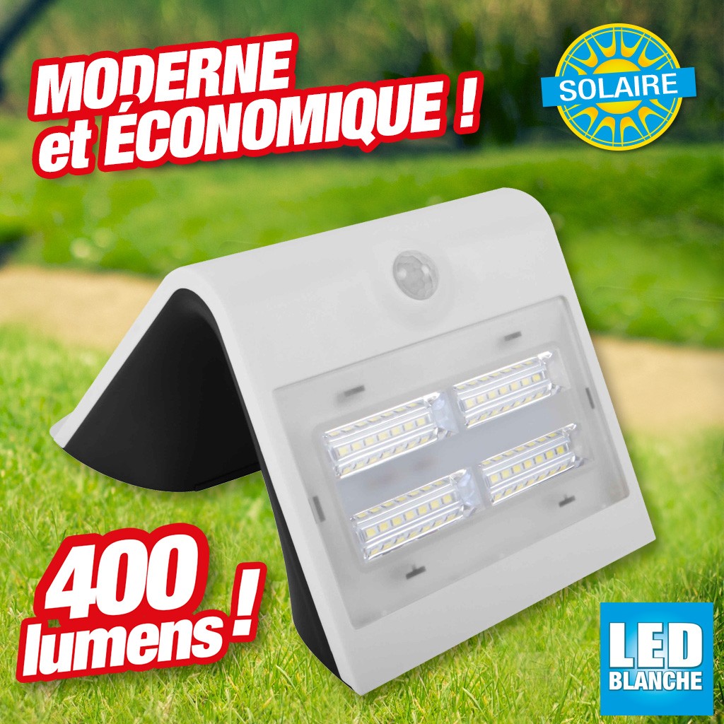 Lampe d'extérieur à énergie solaire 400 lm blanc