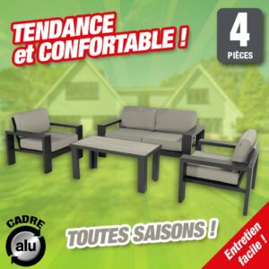 ensemble titan  sofa 2 places + 2 fauteuils