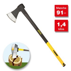 HACHE 1,4KG MANCHE 91CM TRI-MATIÈRE