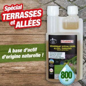 Désherbant ultra concentré  500 g/L contenance 800ml pour cour, allée, terrasse