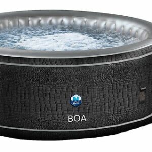 Spa gonflable rond 5-6 places à imprimés Boa - Noir - 196x71cm