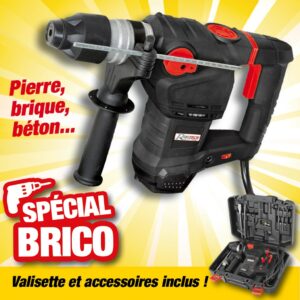 PERFORATEUR BURINEUR SDS 1500W + ACCESSOIRES EN COFFRET