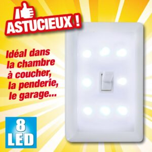 Lampe interrupteur américain 8 leds
