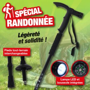 Baton de randonnée avec lampe leds