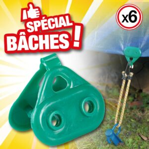 Clips pour accrocher les bâches en lot de 6