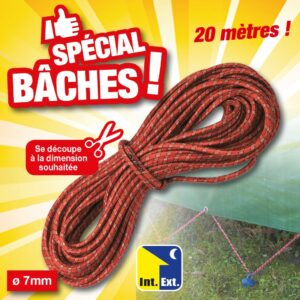 ÉLASTIQUE 20 mètres de longueur, diamètre 7 mm