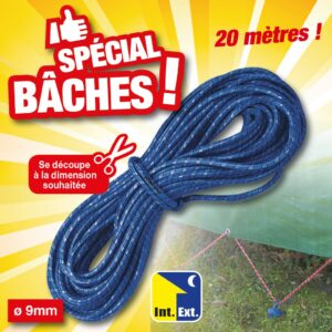 CABLE ÉLASTIQUE 20M DIAM 9MM