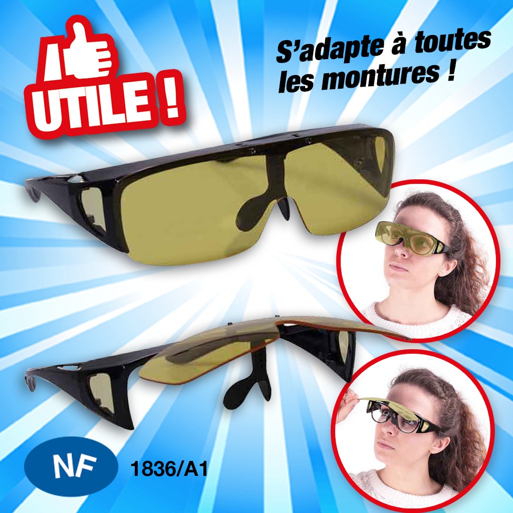 SURLUNETTES DE NUIT VERRES REPLIABLES