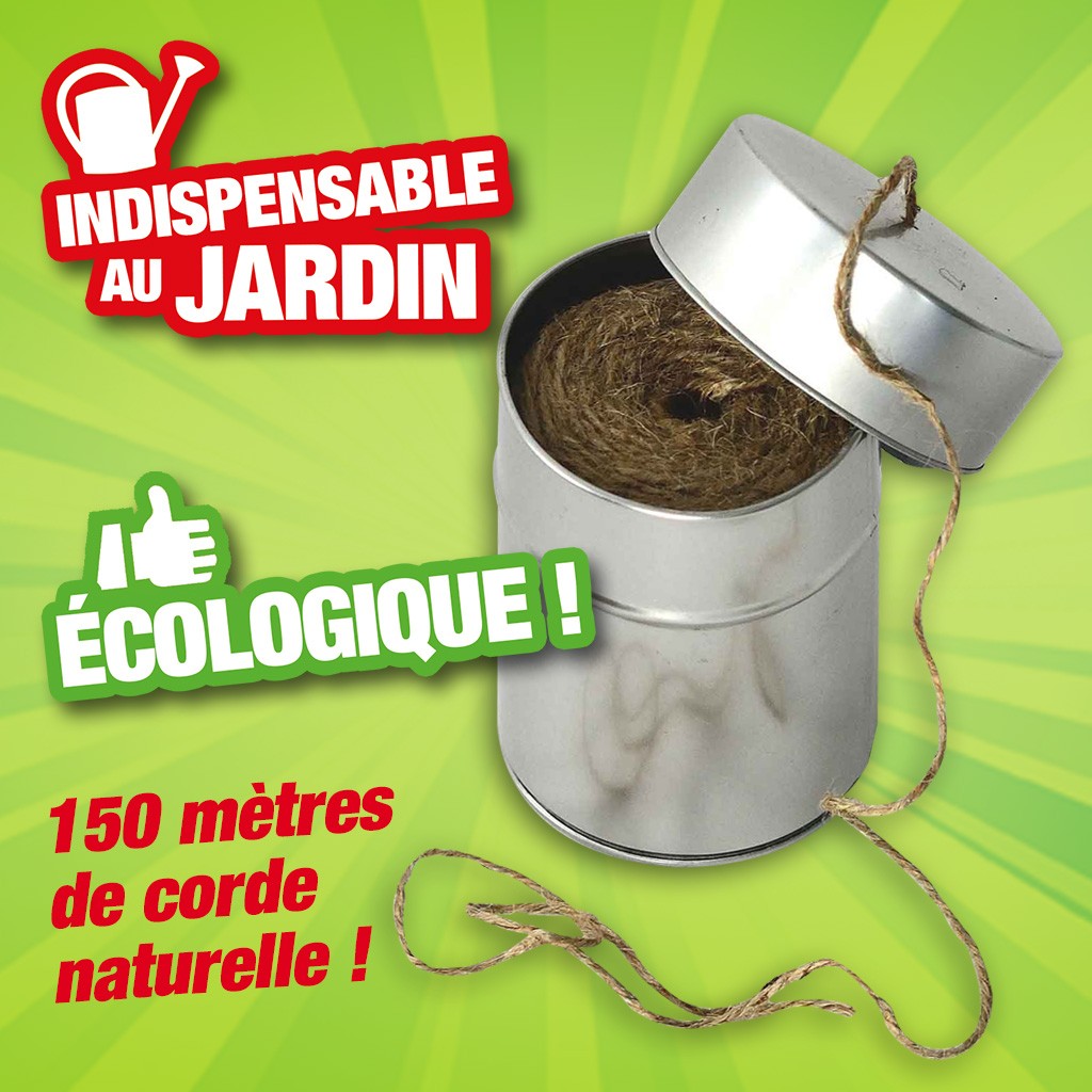 Bobine de corde dans sa boite métallique - 150 mètres