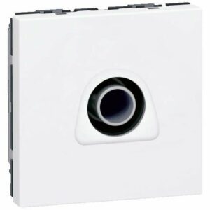 Prise TV simple mâle Mosaic 2 modules - blanc