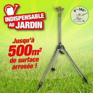ARROSEUR CRACHEUR MÉTAL SUR TRÉPIED
