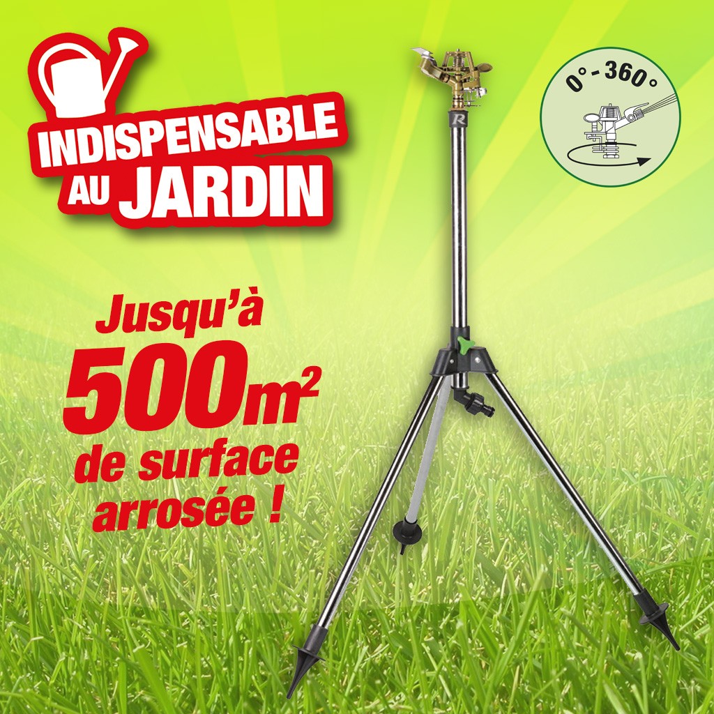 ARROSEUR CRACHEUR MÉTAL SUR TRÉPIED