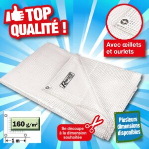 BÂCHE OUTIROR TRANSLUCIDE AVEC OEILLETS