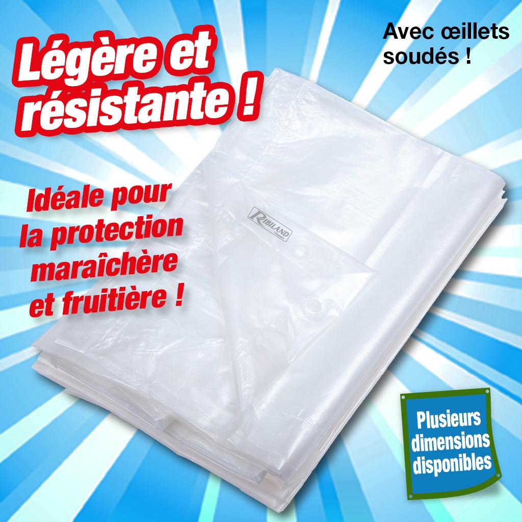 BÂCHE OUTIROR TRANSLUCIDE traitée anti UV, qualité EcoPlatinium