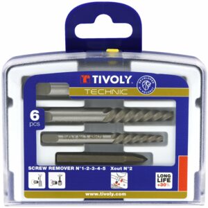 Tivoly 6 pièces -5 extracteurs goujons et vis cassés + 1 X-out N°2
