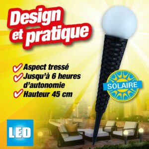 Cône tressé solaire 45cm