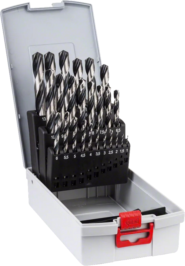 25 forets hélicoïdaux HSS PointTeQ D 1 - 13 mm BOSCH 2608577352
