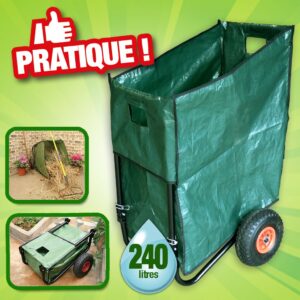Chariot - Poubelle de jardin sur roue