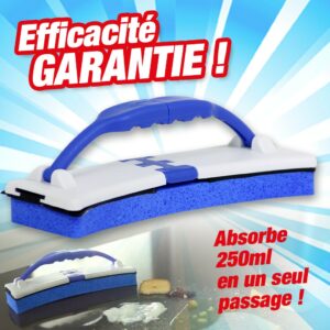 Eponge avec raclette intégrée