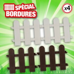 SET DE 4 BORDURES DE JARDIN POUR ALLÉE ET PLATE-BANDE