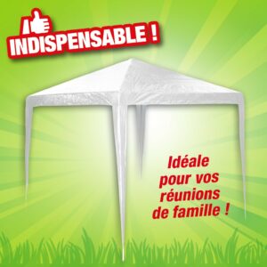 TENTE DE JARDIN TYPE CHAPITEAU CARRÉE  3M X 3M