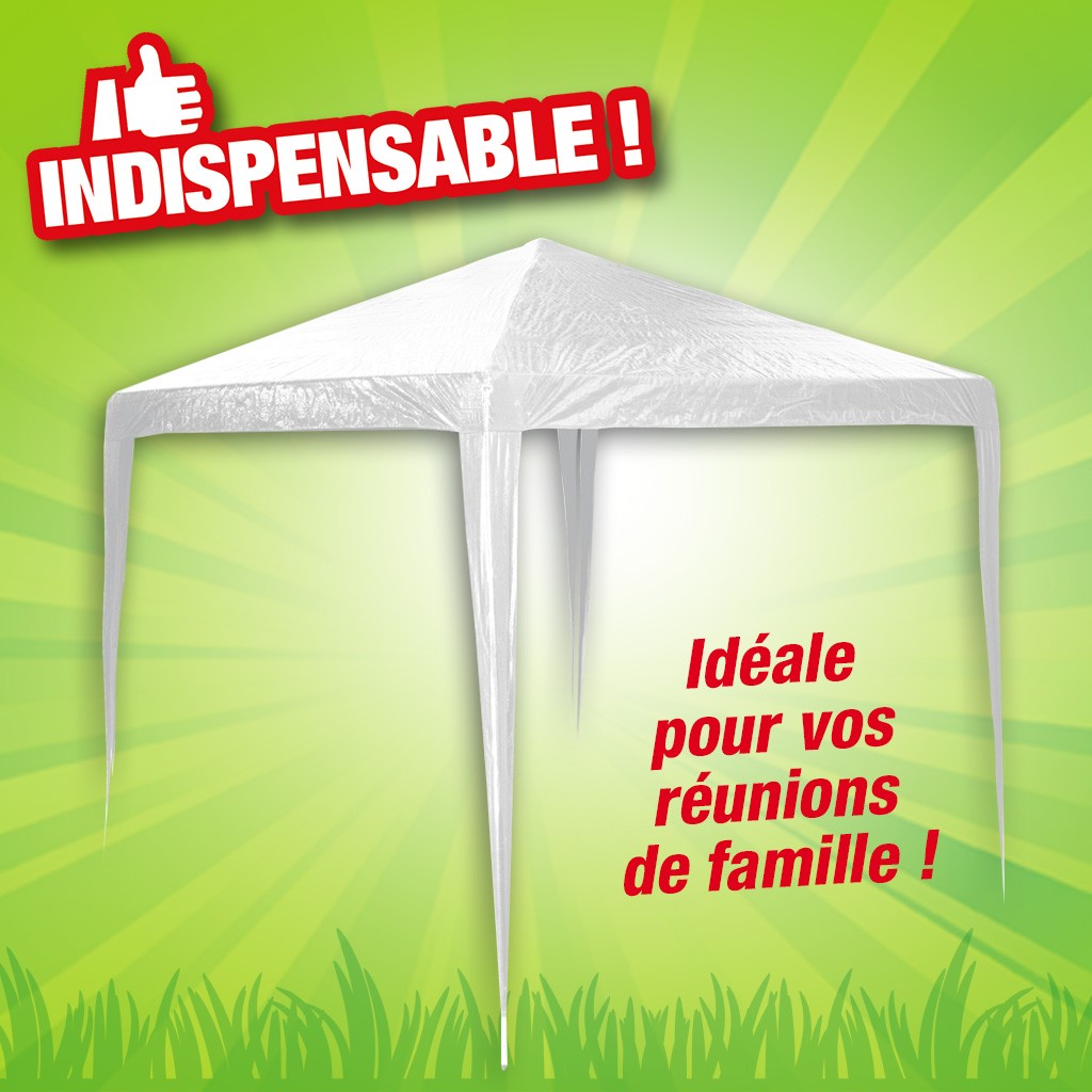 TENTE DE JARDIN TYPE CHAPITEAU CARRÉE 3M X 3M