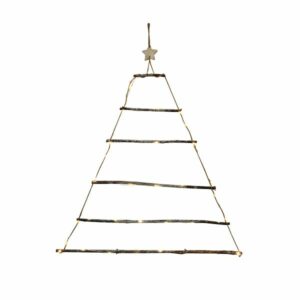 Décoration de Noël Sapin lumineux 40 Leds bois h.90cm