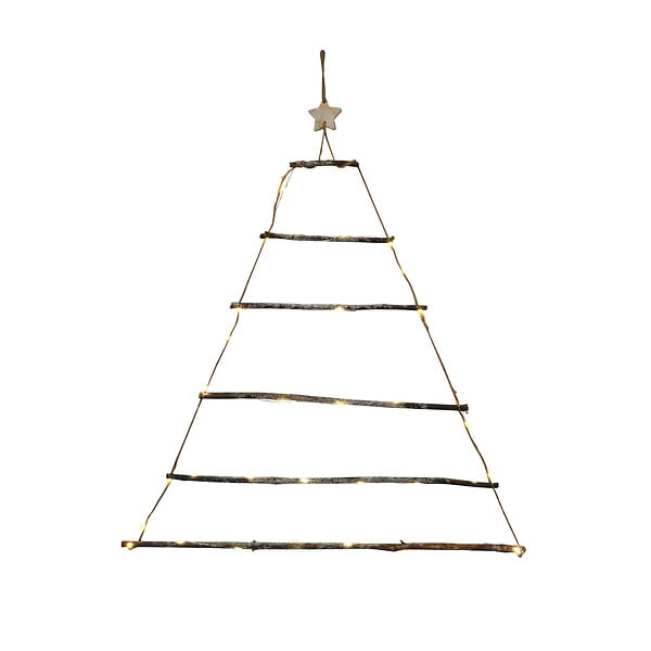 Décoration de Noël Sapin lumineux 40 Leds bois h.90cm
