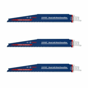 3 Lames scie sabre BOSCH EXPERT 2608900399 Carbure Démolition Bois et Métal 225mm