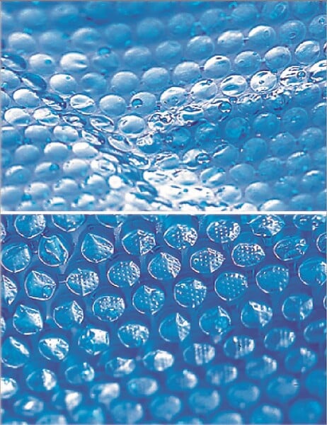Bâche été à bulles - Ovale - 8x4m