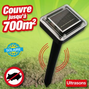 RÉPULSIF ANTI-TAUPE ULTRASONS À ÉNERGIE SOLAIRE